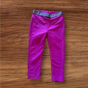 Athleta Womens Dobby Be Free Knicker Capri Leggings 54023 hot Pink Stretch M